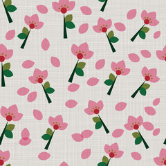 floral motifs on seamless fabric, with a beautiful fine thread texture,