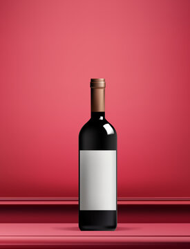 Abstract 3D Vector minimal scene for mockup product display. Food and beverage product background for sale event concept. Stage showcase on red display studio background. Vector EPS10
