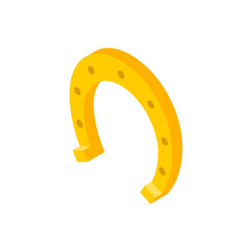 recommend clip art: Golden horseshoe is a symbol of happiness.