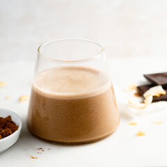 Homemade vegan coconut hot chocolate