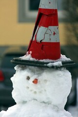 Nahaufnahme Schneemann