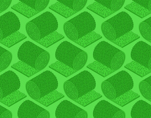 Rolled lawn pattern seamless. Vector background