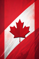 Canada Day concept, Maple Leaf on red white background.