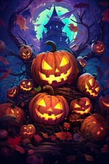 Fondo conceptual del día de halloween. Concepto de fiestas. Generado por IA.