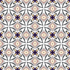 Classic ornament. Decorative seamless pattern with arabesque for designer wallpaper, trendy print, trendy decor, home textile, retro decor. Vector.	
