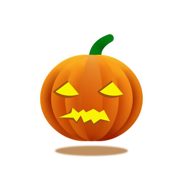 3d halloween pumpkin with transparent background