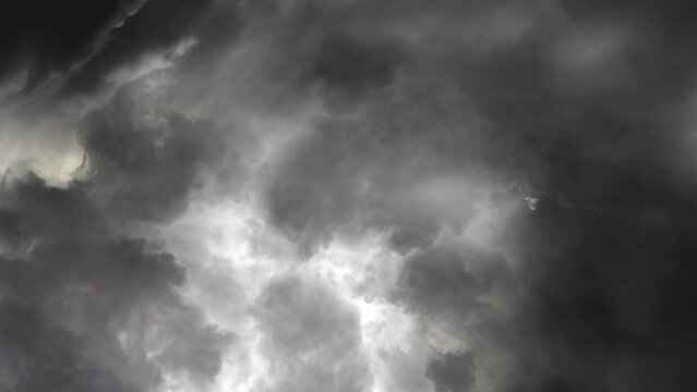 Staccato Lightning From Supercell Thunderstorm video background
