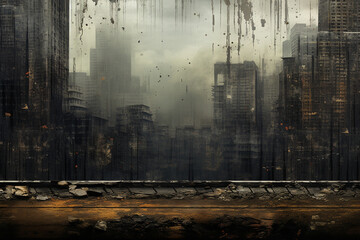 Grungy and distressed textures that capture a dystopian or post-apocalyptic vibe. background