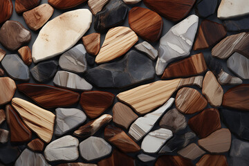 Textures natural elements like marble, wood, and stone for an earthy touch. background 