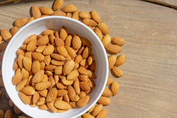 almonds in a bowl