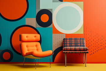 Vintage-inspired textures with a pop art twist, reminiscent of the 60s and 70s. background