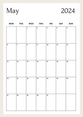 Monthly Planner May 2024