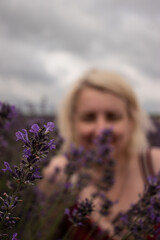 woman with lavender