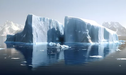 Poster melting icebergs and glaciers in polar regions © Rax Qiu
