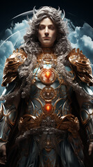 Beautiful Archangel full body. AI Generative