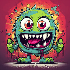 Obraz premium cartoon monster design vector colors