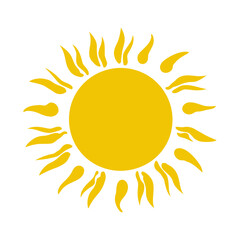 Sun icon. Vector illustration.