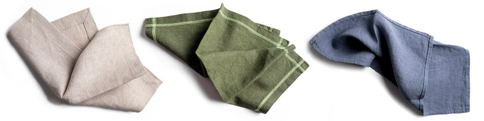 Linen textile napkin set - 647186907