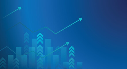 Blue future market growth business background. 