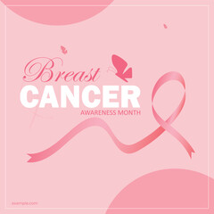 Gradient breast cancer awareness month illustration
