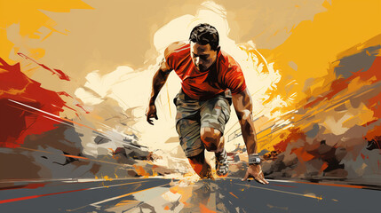 A moving illustration of a wounded veteran overcoming challenges and finding hope through support and rehabilitation