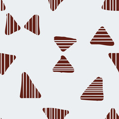 seamless hand-drawn pattern with red and white stripes