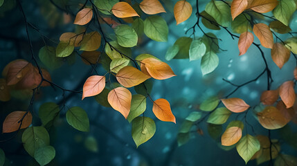 colorful leaves in autumn.