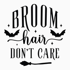 Broom hair dont care Round sign svg.