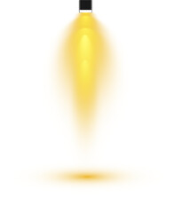 Bright Yellow Spotlights. Scene. Light Effects. Glow light effect. Glowing lamps.