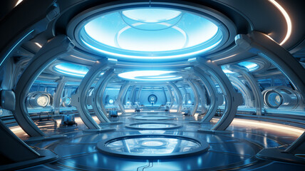 Futuristic Station interior 