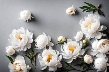 white flowers on a flat surface