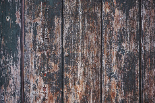 Vieilles planches en bois avec de la peinture écaillée - Arrière plan texturé