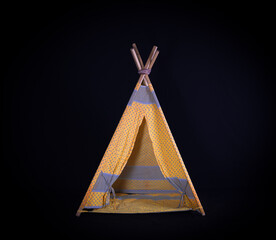 wigwam for children on a black background © serikbaib
