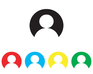 User icon vector. Profile icon sign symbol in trendy flat style. Set elements in colored icons. Profile vector icon illustration isolated on white background	