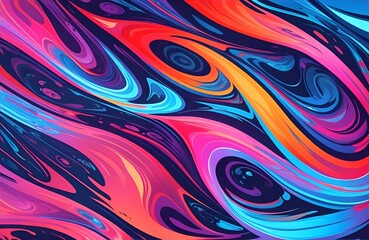 Abstract Colorful Fluid, Highly-textured, High-quality Details Background