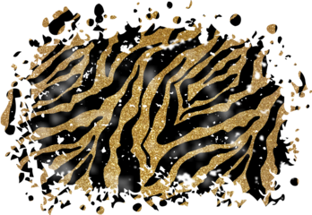 Tiger Stripes Gold Distressed Background.