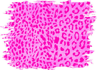 Pink Gold Leopard Print Distressed Background.