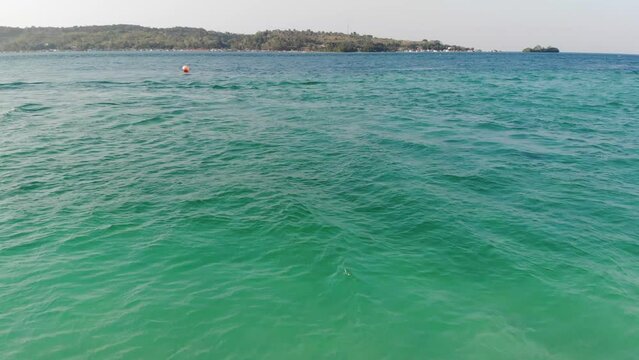 the blue sea water in the islands