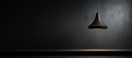 Background of a modern black lamp