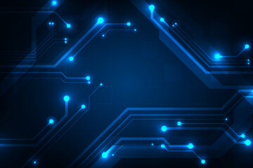 Naklejka premium Vector abstract hi-tech digital line circuit technology communication concept.