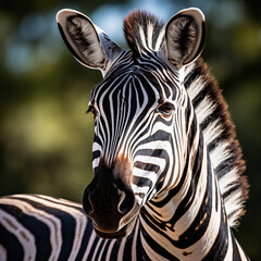 Fototapeta na wymiar Professional Zebra Photography with Vibrant Colors Captured through Canon L Series Lens
