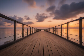 Fototapeta na wymiar sunset view at the jetty