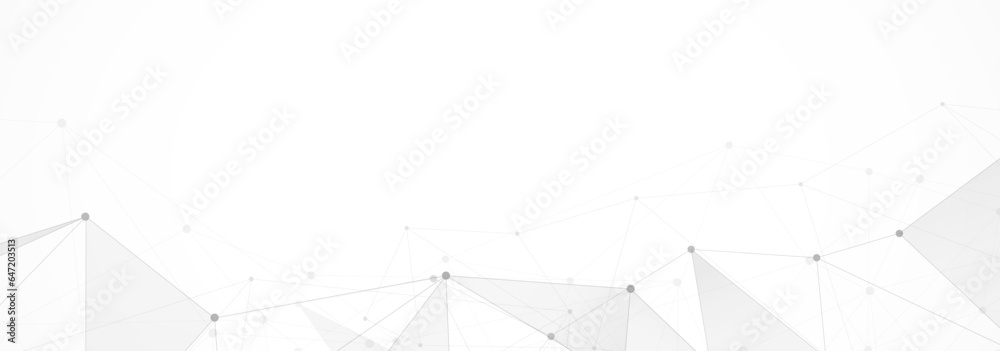 Poster abstract polygonal background and connecting dots and lines