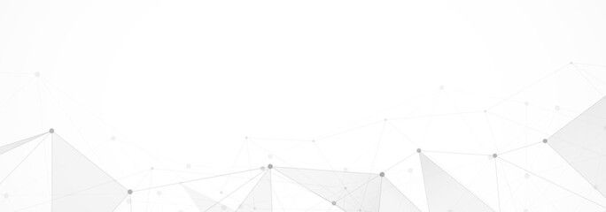 Abstract polygonal background and connecting dots and lines