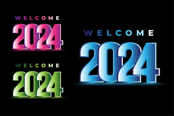 Welcome the 2023 gradient text effects combo set for the Happy New Year