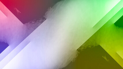 Rough multicolored abstract gradient background for design. Geometric figures. Stripes, lines, triangles. Multicolor gradient, colorful, mixed, iridescent, bright tones. Web banner