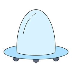 UFO simple element flat vector collection illustration space cosmic astronaut theme spaceship