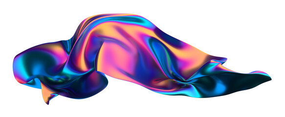 Abstract colorful shape, 3d render