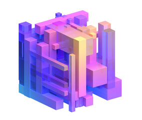 Obraz premium Abstract geometric structure, 3d render