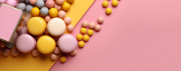 Obraz premium layout collection background object beauty accessory facial fashion white product cosmetic. Generative AI.